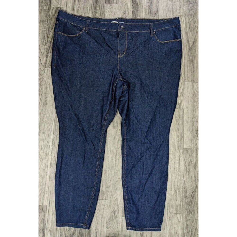 Old‎ Navy Womens Plus Size 24 Short Pockets Super Skinny Denim Blue Jeans